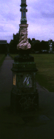 Base of lamp post